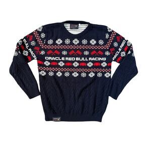 Oracle Red Bull Racing Christmas Jumper Sweater Size Large